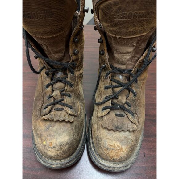 Rocky Men’s Steel Toe Work Boots Size 10.5 - Picture 2 of 10